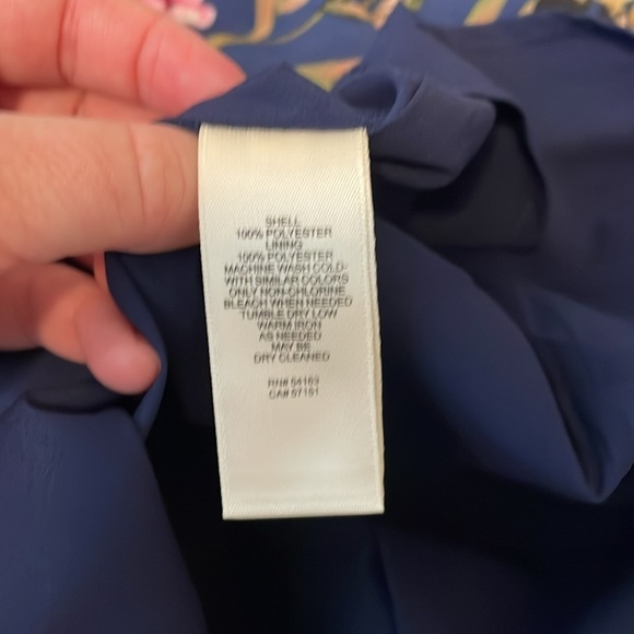 Eliza J. Floral Midi Dress Blue 3/4 Sleeve Size 4 - Picture 13 of 14